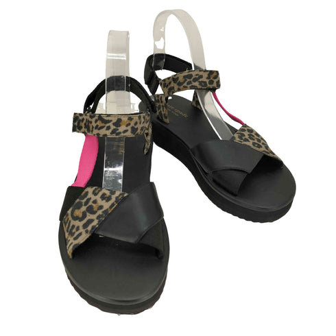 ケイトスペードニューヨーク kate spade NEW YORK レオパード柄 素材切替 スポーツ サンダル レディース 7B