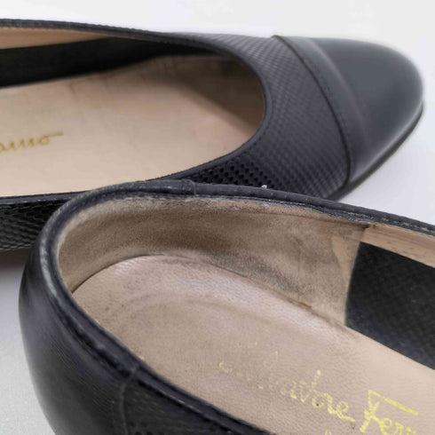 サルヴァトーレフェラガモ Salvatore Ferragamo イタリア製 トゥ 切替 パンプス レディース 6 1/2