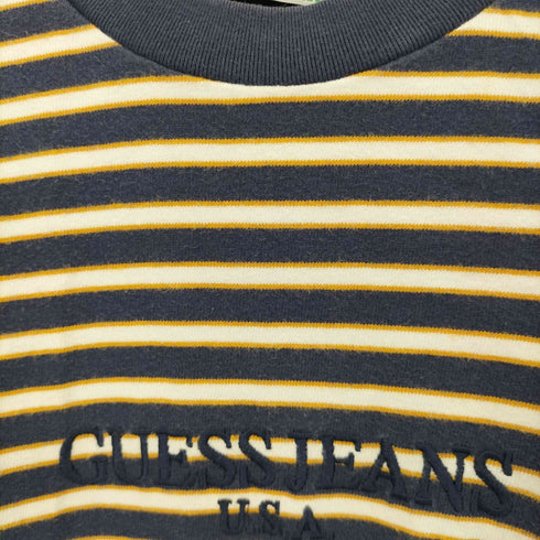 ゲスジーンズ GUESS JEANS フロント刺繍 ボーダー L/S TEE メンズ import:S