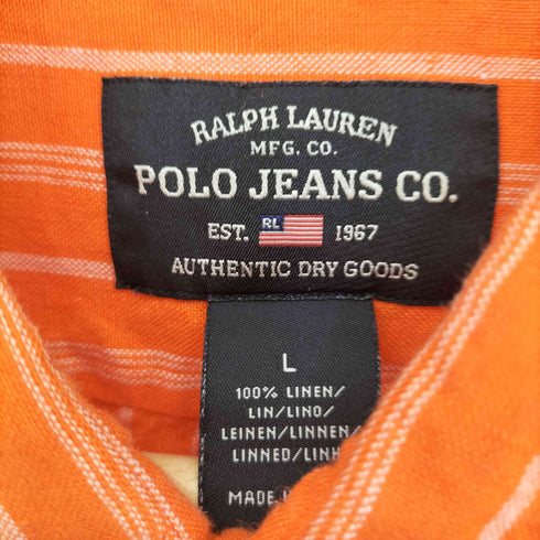 ポロジーンズ RL POLO JEANS CO. リネン ストライプシャツ メンズ import:L