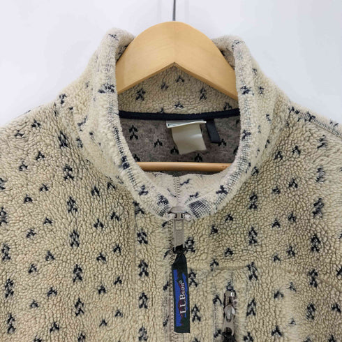 エルエルビーン L.L.Bean 80s バーズアイ柄 ハーフジップ フリース メンズ