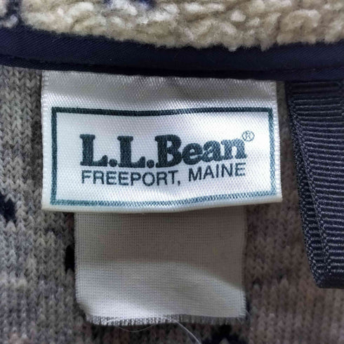エルエルビーン L.L.Bean 80s バーズアイ柄 ハーフジップ フリース メンズ
