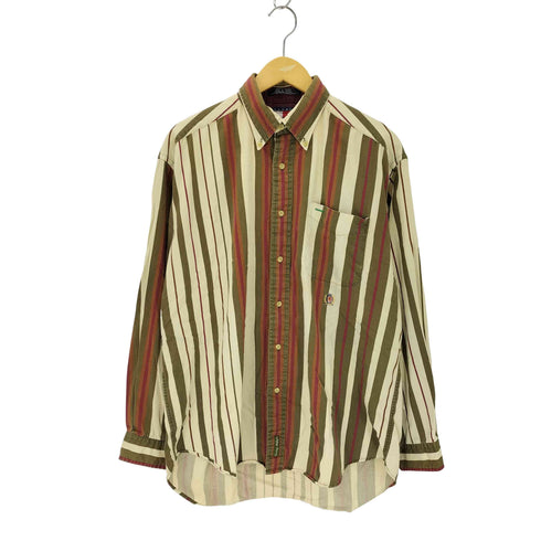 トミーヒルフィガー TOMMY HILFIGER 90s-00s ストライプ柄 ボタンダウンシャツ メンズ JPN:M