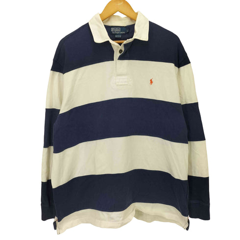 ポロバイラルフローレン Polo by RALPH LAUREN ポニー 刺繍 ボーダー L/S ラガーシャツ メンズ import:L