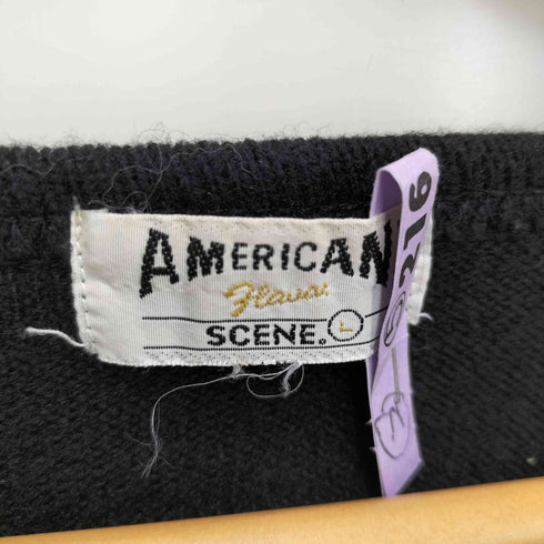 シーン SCENE ナイロン混 ウール Vネック ニット メンズ import:L