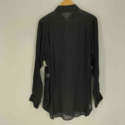 ヨウジヤマモトプールオム Yohji Yamamoto POUR HOMME 24SS Double Left Collar Placket Blouse ダブル レフト カラー プラケット ブラウス シャツ メンズ JPN:2