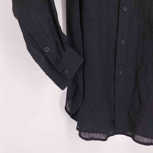 ヨウジヤマモトプールオム Yohji Yamamoto POUR HOMME 24SS Double Left Collar Placket Blouse ダブル レフト カラー プラケット ブラウス シャツ メンズ JPN:2