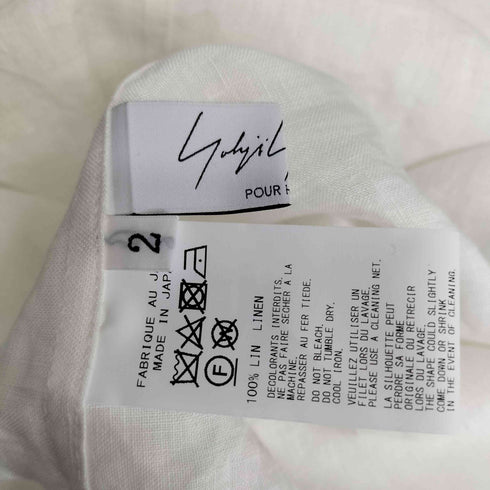 ヨウジヤマモトプールオム Yohji Yamamoto POUR HOMME 24SS FLAX LAWN SHIRT フラックス ローン シャツ メンズ JPN:2