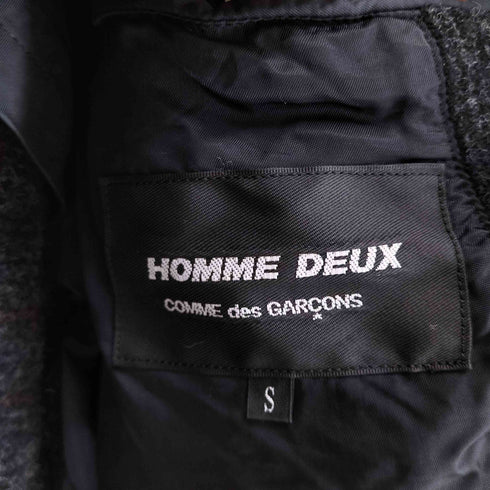 コムデギャルソンオムドゥ COMME des GARCONS HOMME DEUX AD2024 24AW 製品加工ウールテーラードジャケット メンズ S
