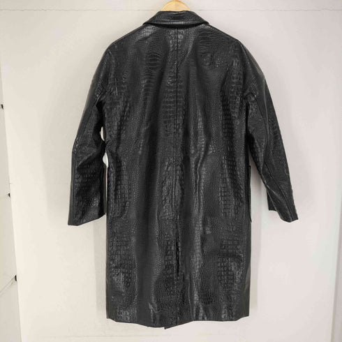 ジュンヤワタナベコムデギャルソン JUNYA WATANABE COMME des GARCONS AD2024 24AW エンボス加工 フェイクレザーコート レディース XS