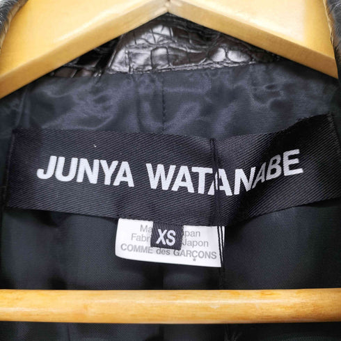 ジュンヤワタナベコムデギャルソン JUNYA WATANABE COMME des GARCONS AD2024 24AW エンボス加工 フェイクレザーコート レディース XS