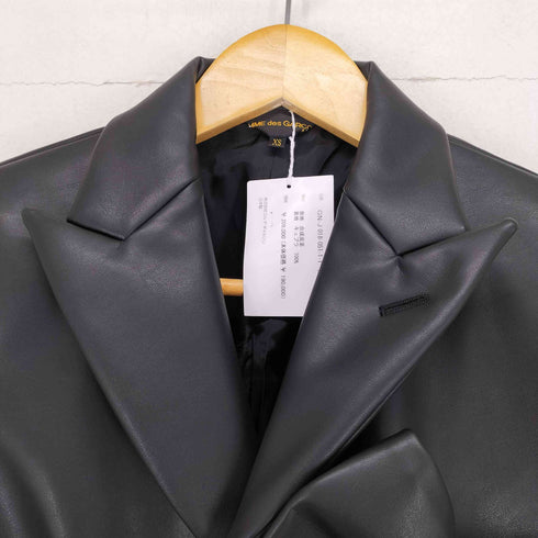 コムデギャルソン COMME des GARCONS AD2024 24AW リボンデザインフェイクレザーテーラードジャケット レディース XS