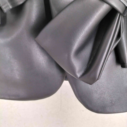 コムデギャルソン COMME des GARCONS AD2024 24AW リボンデザインフェイクレザーテーラードジャケット レディース XS