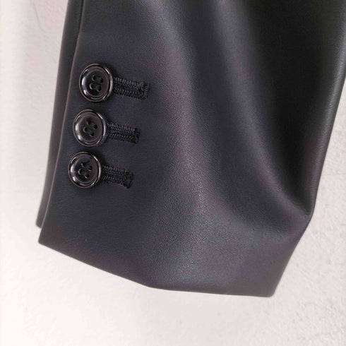 コムデギャルソン COMME des GARCONS AD2024 24AW リボンデザインフェイクレザーテーラードジャケット レディース XS