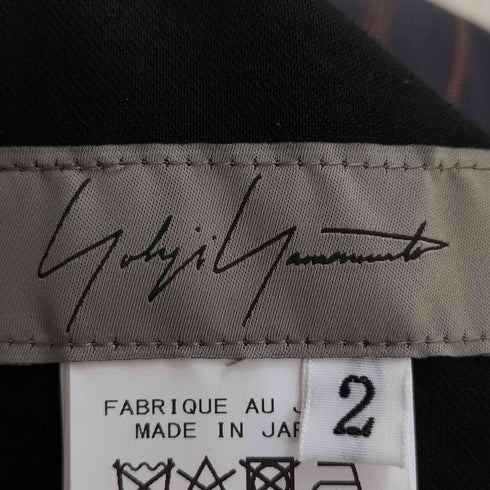 ヨウジヤマモト Yohji Yamamoto HIGH TWISTED GABARDINE LOW-RISE BELTED PANTS ハイ ツイスト ギャバジン ローライズ ベルト パンツ レディース JPN:2
