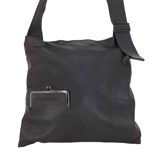 ディスコードヨウジヤマモト discord Yohji Yamamoto 24SS Clasp shoulder クラスプ カウレザー ショルダー バッグ メンズ