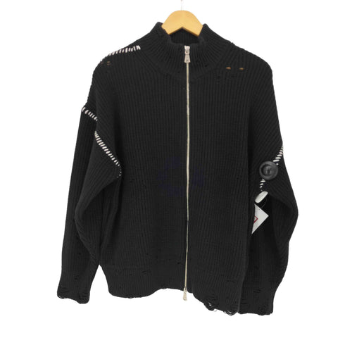 メゾンスペシャル MAISON SPECIAL 24AW Embroidery Damage Prime-Over Drivers Knit メンズ JPN:1