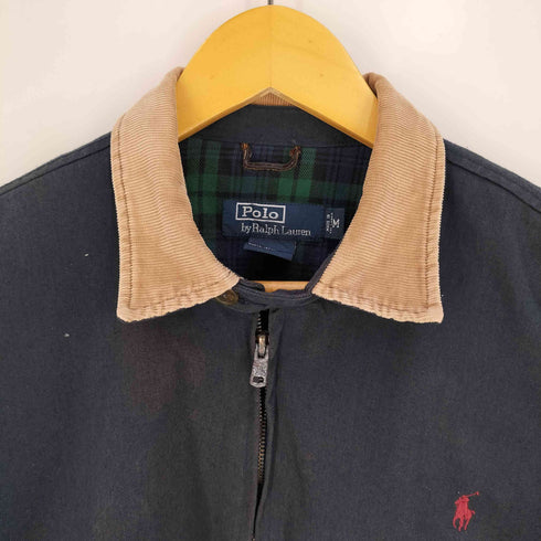 ポロバイラルフローレン Polo by RALPH LAUREN 襟コーデュロイ チェックブランケット スウィングトップ メンズ import:M