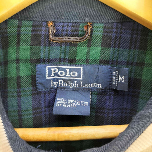 ポロバイラルフローレン Polo by RALPH LAUREN 襟コーデュロイ チェックブランケット スウィングトップ メンズ import:M