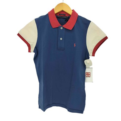 ラルフローレン RALPH LAUREN THE SKINNY POLO ポニー刺繍 ポロシャツ レディース import:M