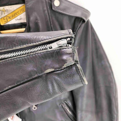ショット Schott 80s バイカータグ USA製 618 ダブルライダースジャケット メンズ US:36
