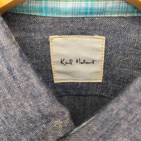 カールヘルム Karl Helmut フロント刺繍 襟裏チェック B.D L/S デニムシャツ メンズ JPN:M