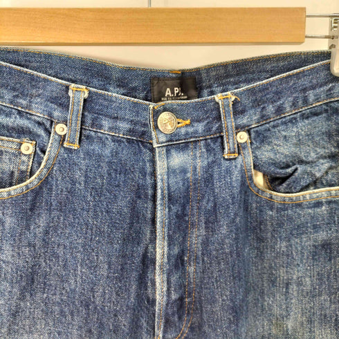 アーペーセー A.P.C. ボタンフライ ストレートデニムパンツ メンズ US:32-33