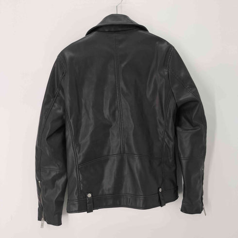 ザラ ZARA フェイクレザーダブルライダースジャケット メンズ JPN:M