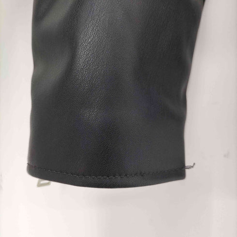 ザラ ZARA フェイクレザーダブルライダースジャケット メンズ JPN:M