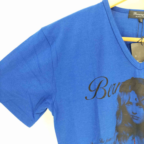 Bernings-Sho バラ フォト プリント Vネック Tシャツ Y2K メンズ JPN:XL