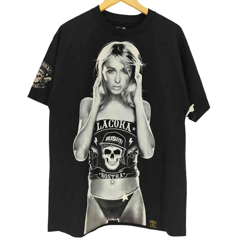 USA製 DISSIZIT LOVES LA COKA NOSTRA PARIS HILTON フォト 両面 プリント Tシャツ メンズ import:L