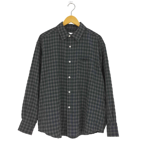 OUSWE コットンポリ ブロックチェックシャツ メンズ JPN:L