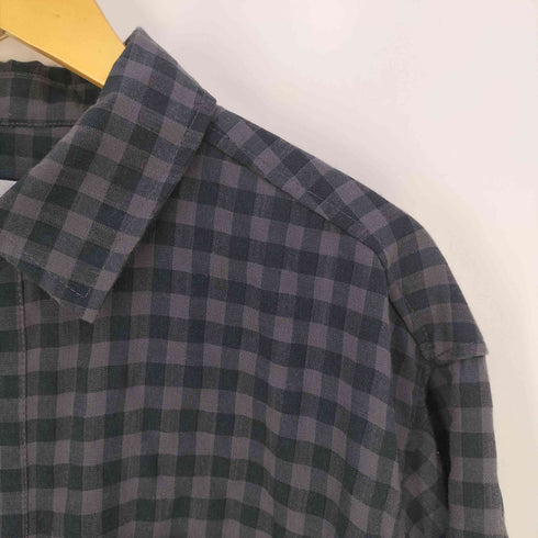 OUSWE コットンポリ ブロックチェックシャツ メンズ JPN:L