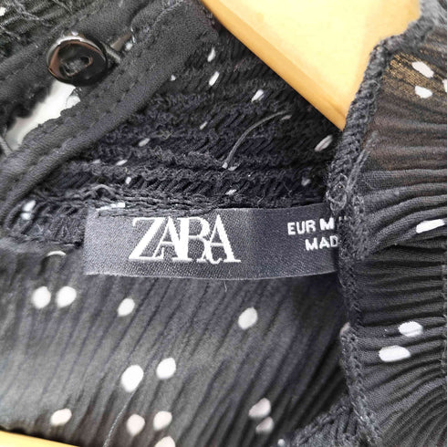 ザラ ZARA ドット柄 シフォンワンピース レディース import:M