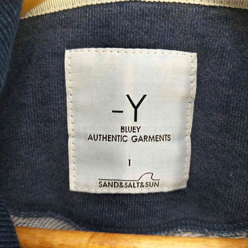BLUEY SAND&SALT&SUN インディゴ エルボーパッチ ダブルジップパーカー メンズ JPN:1