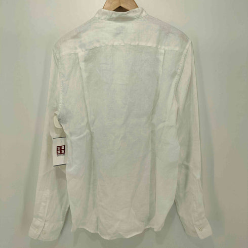 ムジルシリョウヒン 無印良品 リネンバンドカラーL/Sシャツ メンズ M