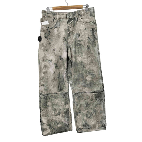 ザラ ZARA ABSTRACT PRINT TROUSERS アブストラクト柄リラックスフィットパンツ メンズ JPN:42