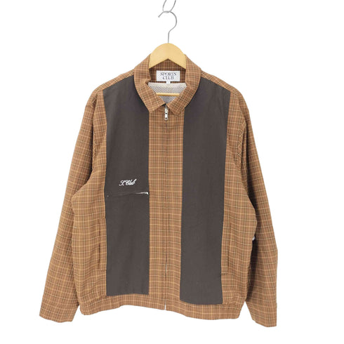 sports club 裏地メッシュ チェック柄 ジップアップジャケット メンズ JPN:L