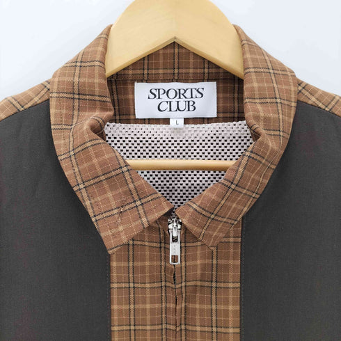 sports club 裏地メッシュ チェック柄 ジップアップジャケット メンズ JPN:L