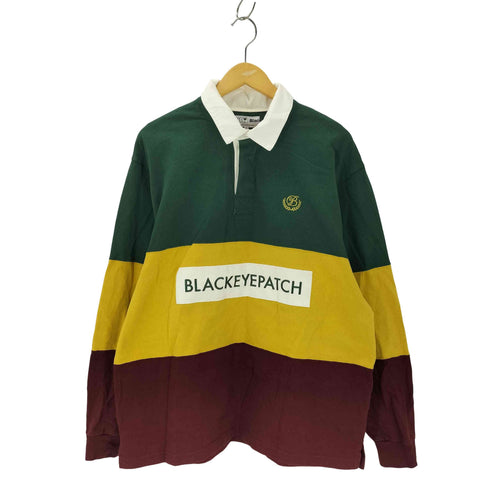 ブラックアイパッチ Black Eye Patch B EMBLEM 3 TONE RUGBY SHIRT メンズ JPN:XL