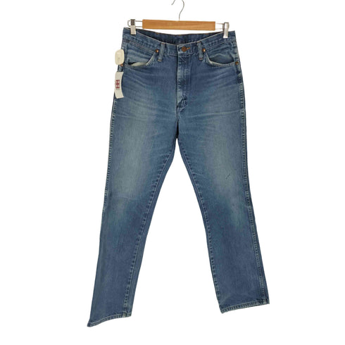 ラングラー Wrangler USA製 レザーパッチ ストレートデニムパンツ メンズ 34×34