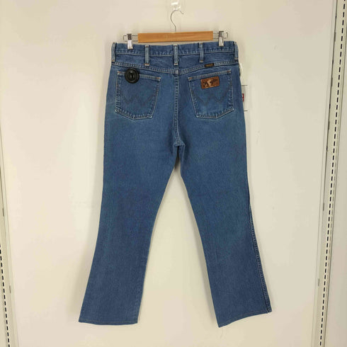 ラングラー Wrangler USA製 935NAV レザーパッチ デニムパンツ メンズ 34×32