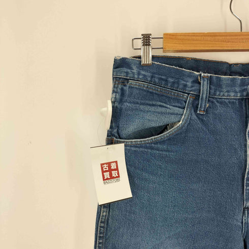 ラングラー Wrangler USA製 935NAV レザーパッチ デニムパンツ メンズ 34×32