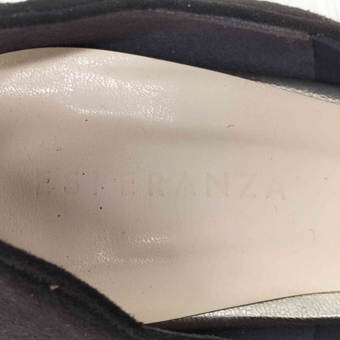 エスペランサ ESPERANZA パール調モチーフヒールフラワーカットパンプス レディース