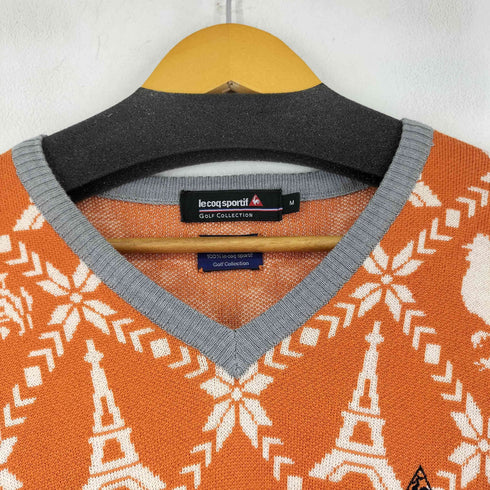 ルコック スポルティフ le coq sportif 総柄Vネックニット レディース JPN:M