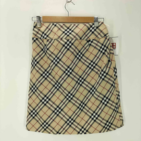 バーバリーブルーレーベル BURBERRY BLUE LABEL ノバチェック プリーツ 巻きスカート レディース 38