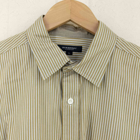 バーバリーロンドン BURBERRY LONDON ストライプ レギュラーカラーシャツ メンズ import:L