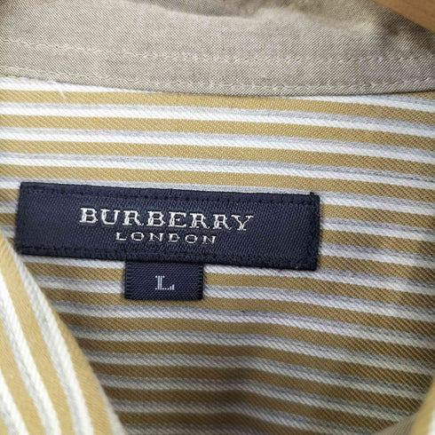 バーバリーロンドン BURBERRY LONDON ストライプ レギュラーカラーシャツ メンズ import:L