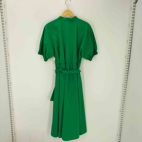 ザラ ZARA ボリュームスリーブ付きミディ丈ワンピース レディース import:M