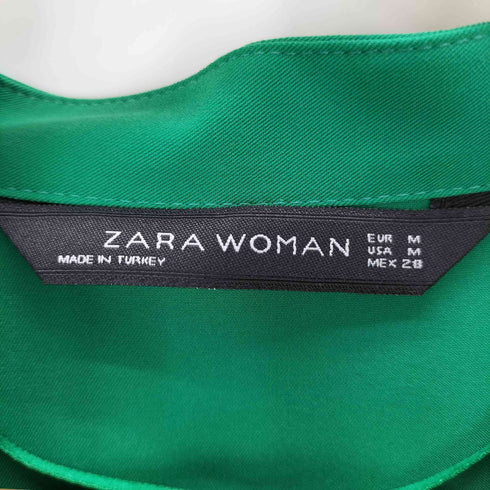ザラ ZARA ボリュームスリーブ付きミディ丈ワンピース レディース import:M